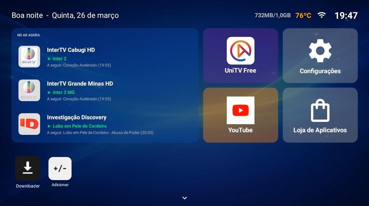NexTV Launcher Interface